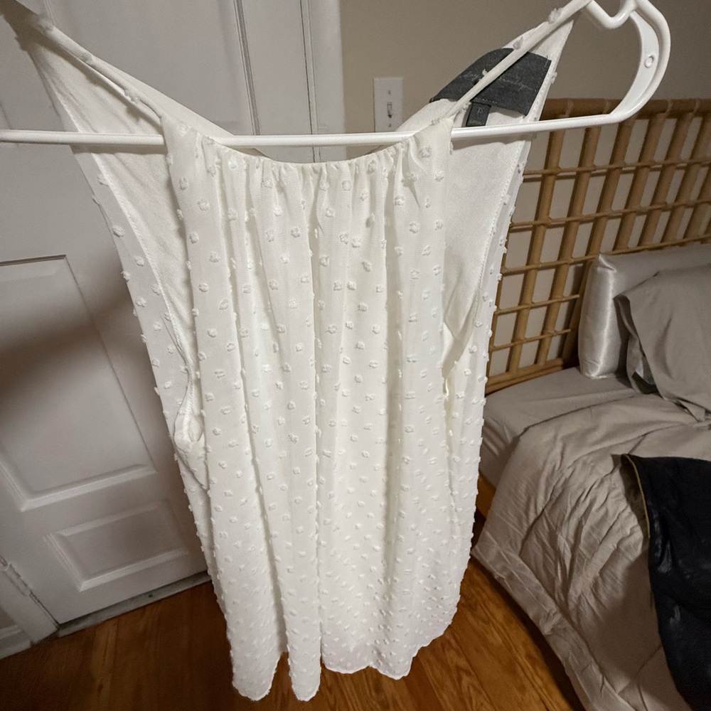Sunday in Brooklyn White Sleeveless Textured Top